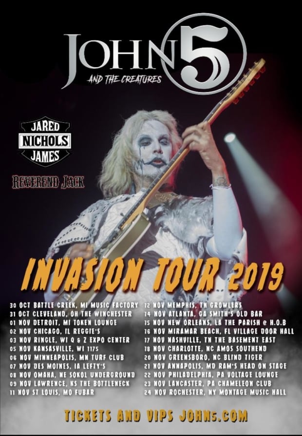 John 5 Invasion Tour 620X895 1 Noise From The Pit