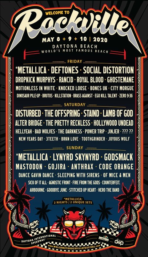 Welcome To Rockville,Danny Wimmer Presents,God Rancid Dropkick Murphys Mastodon,Alter Bridge The Pretty Reckless,Rockville 2020,Rockville ,Welcome To Rockville 2020,